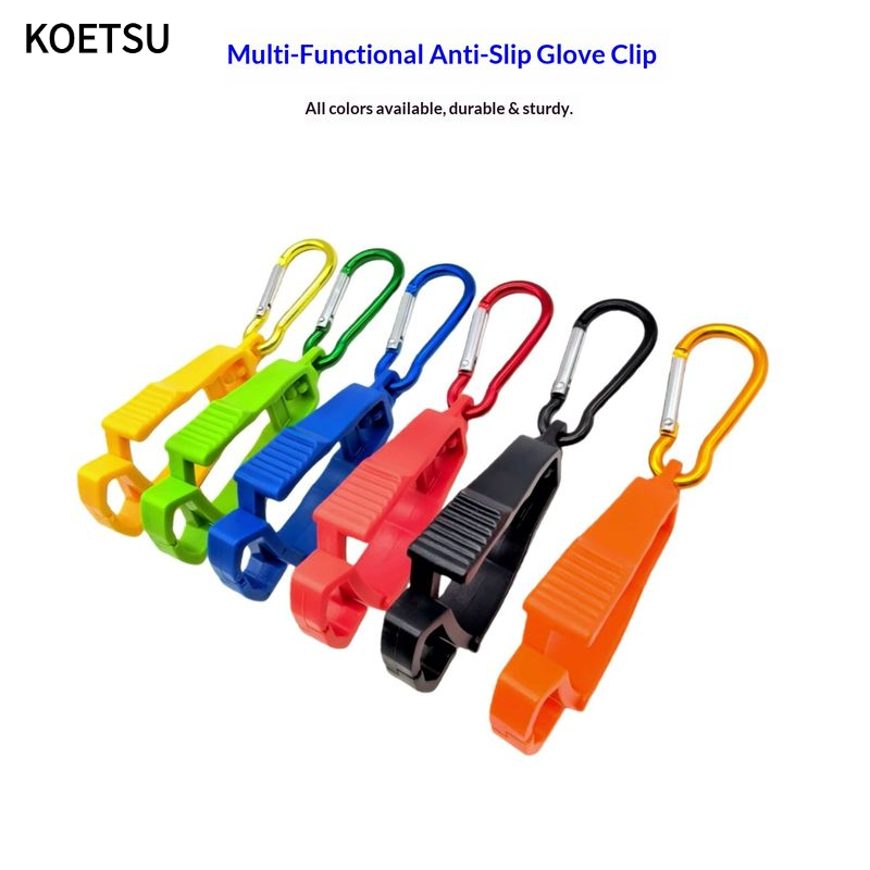 KOETSU Outdoor Multi-Functional Glove Clip with Carabiner Hook for Secure Storage ราคา 18 บาท*ส่งฟรี