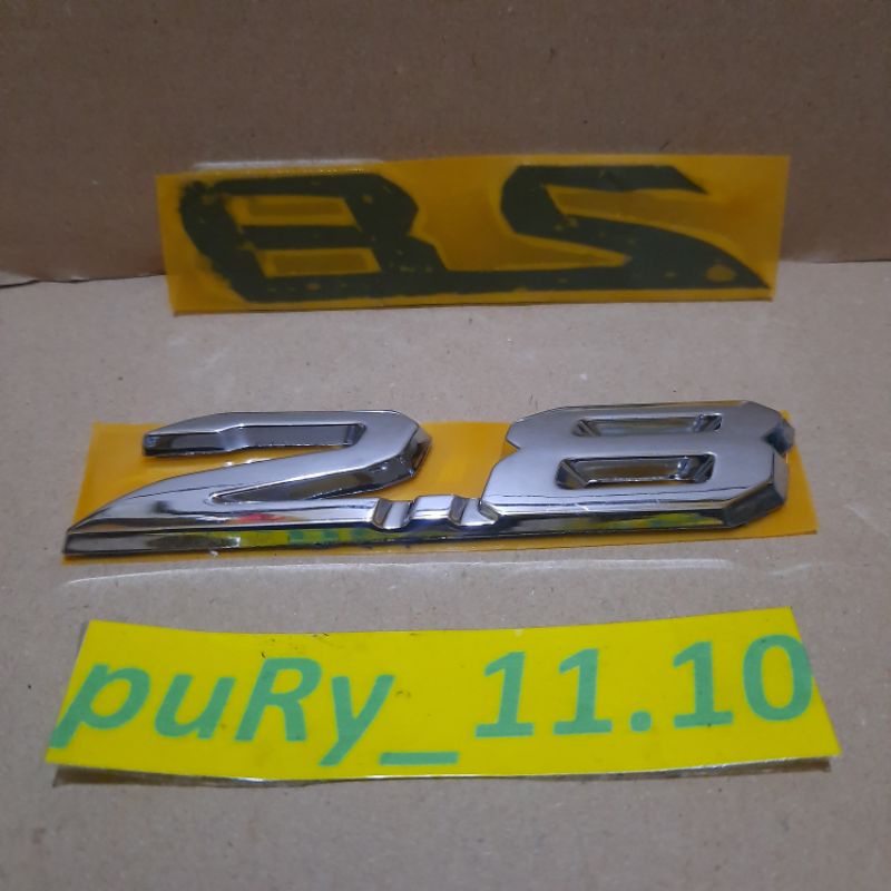 PROMOSI EMBLEM LOGO TULISAN STICKER CHROME 2.8 28 2,8 2.800 2800 TOYOTA FORTUNER GR 2022 UP DIESEL Harga 234,000 rupiah*Gratis Ongkir