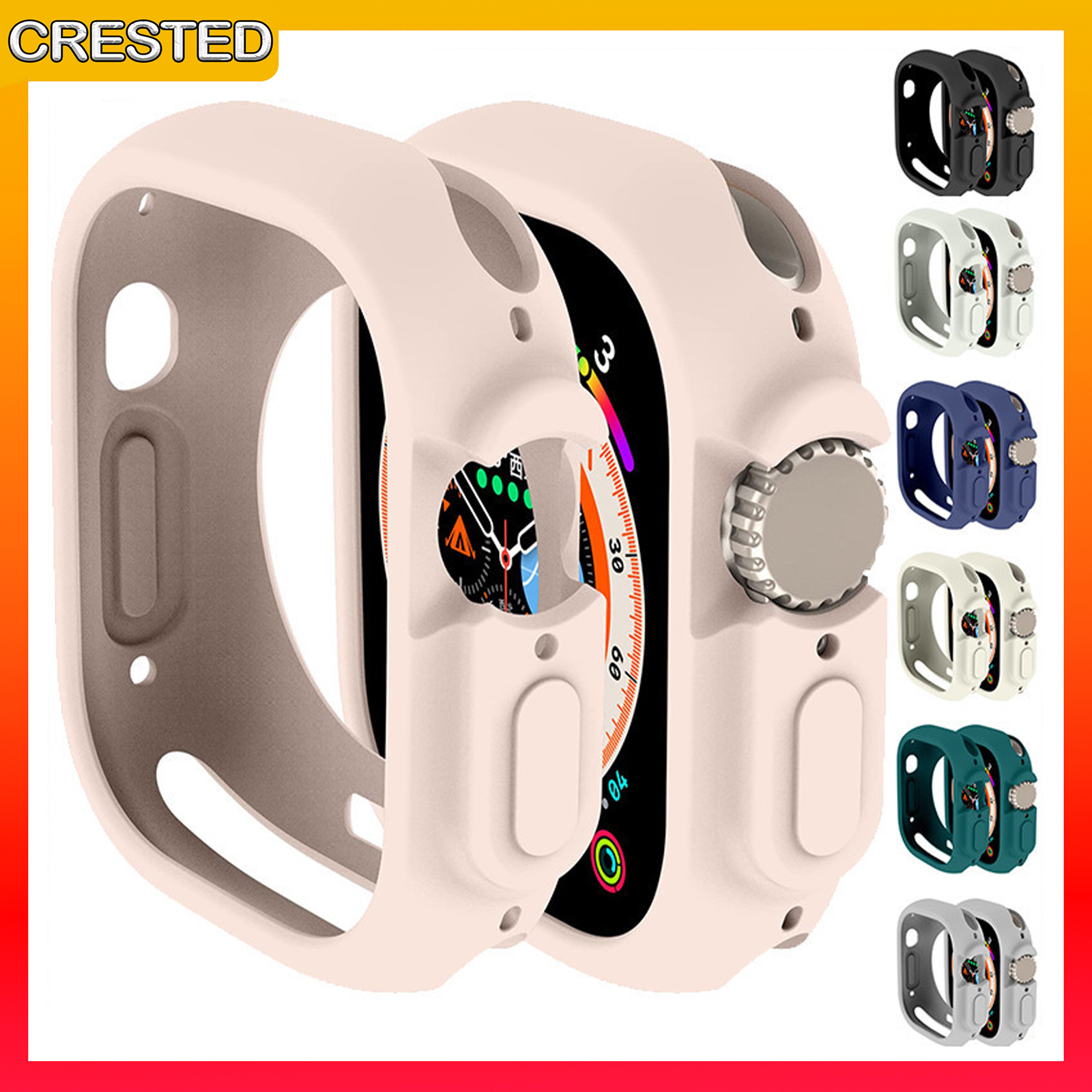 Soft Candy Rubber Case for Smart Watch Ultra Series 9 8 7 SE 6 5 4 3 IWatch 49mm Smart Watch Silicone Case ราคา 26 บาท*ส่งฟรี