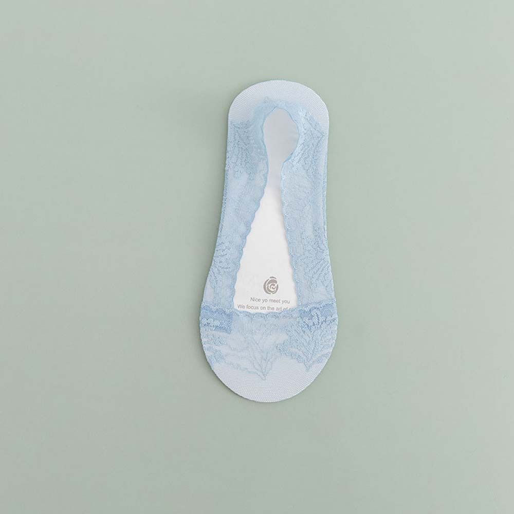 Jubeng vớ chống trượt ren mềm mại thoáng khí vớ mùa hè Dép vớ Nữ Vớ vô hình đệm Silicone tất hài siêu vớ mỏng