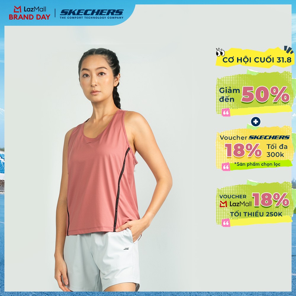 [Chỉ 31.8 - Voucher Skechers 18% + Voucher LZD 18%] Sports Tank Top Nữ Skechers Walking Performance Sports Tank Top - SP325W297-WR01