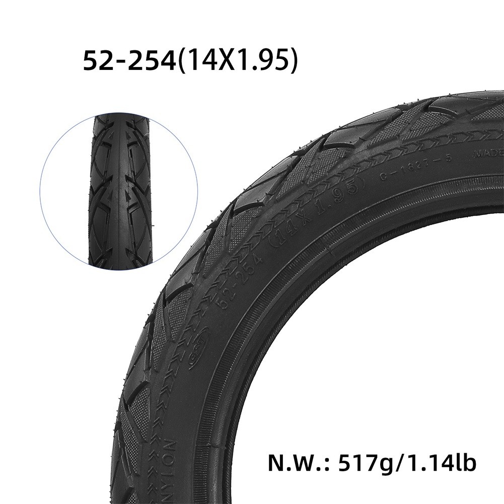 (Hàng sẵn có) Một phần bên ngoài lốp phụ kiện thay thế phụ kiện Xe đạp cho dày 14*1.95
