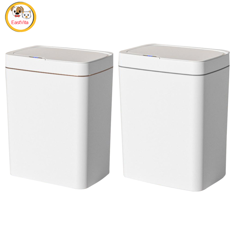 4.8 Gal Bathroom Trash Can, Small Smart Automatic Motion Sensor Garbage Can With Lid, Touchless Motion Sensor Waterproof Plastic Trash Bin For Kitchen Toilet ราคา 447 บาท*ส่งฟรี