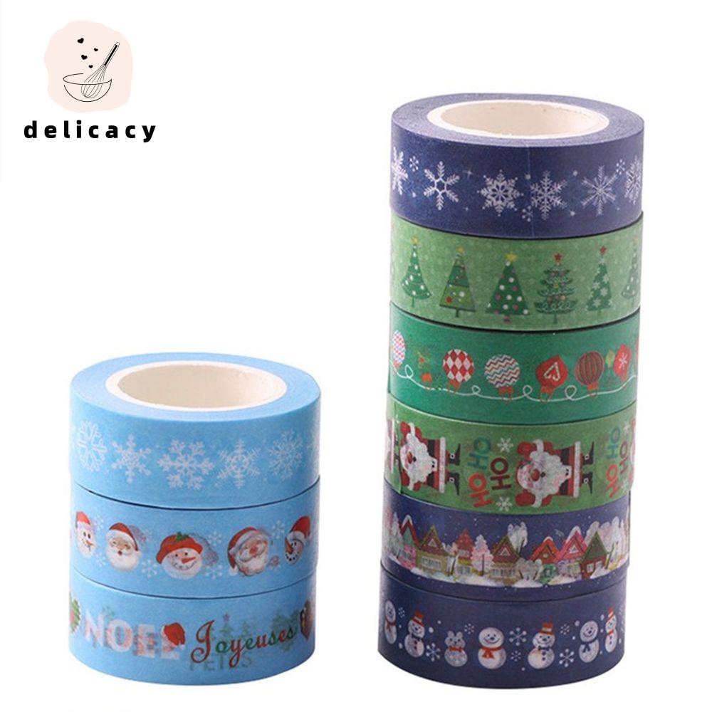 DELICACY Đồ dùng học tập Cung cấp văn phòng Văn phòng phẩm dành cho sinh viên Băng dính văn phòng Trang trí sổ tay Nhãn dán băng Băng trang trí Băng giáng sinh Băng keo Băng keo