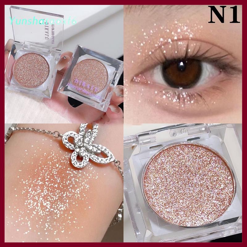 yunshataoxf Dikalu Galaxy Eyeshadow Palette nghiền nát kim cương lấp lánh cường độ cao ánh sáng lung linh Pearlescent trang điểm lâu dài sắc tố - 3
