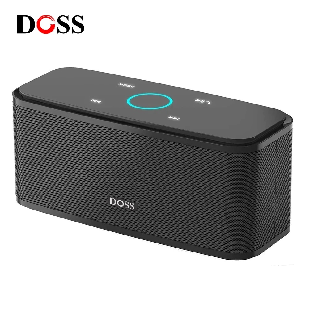 New DOSS Loa Bluetooth không dây Loa BT 5.0 Touch Loa âm nhạc di động 12W Stereo IPX5 Loa chống nước