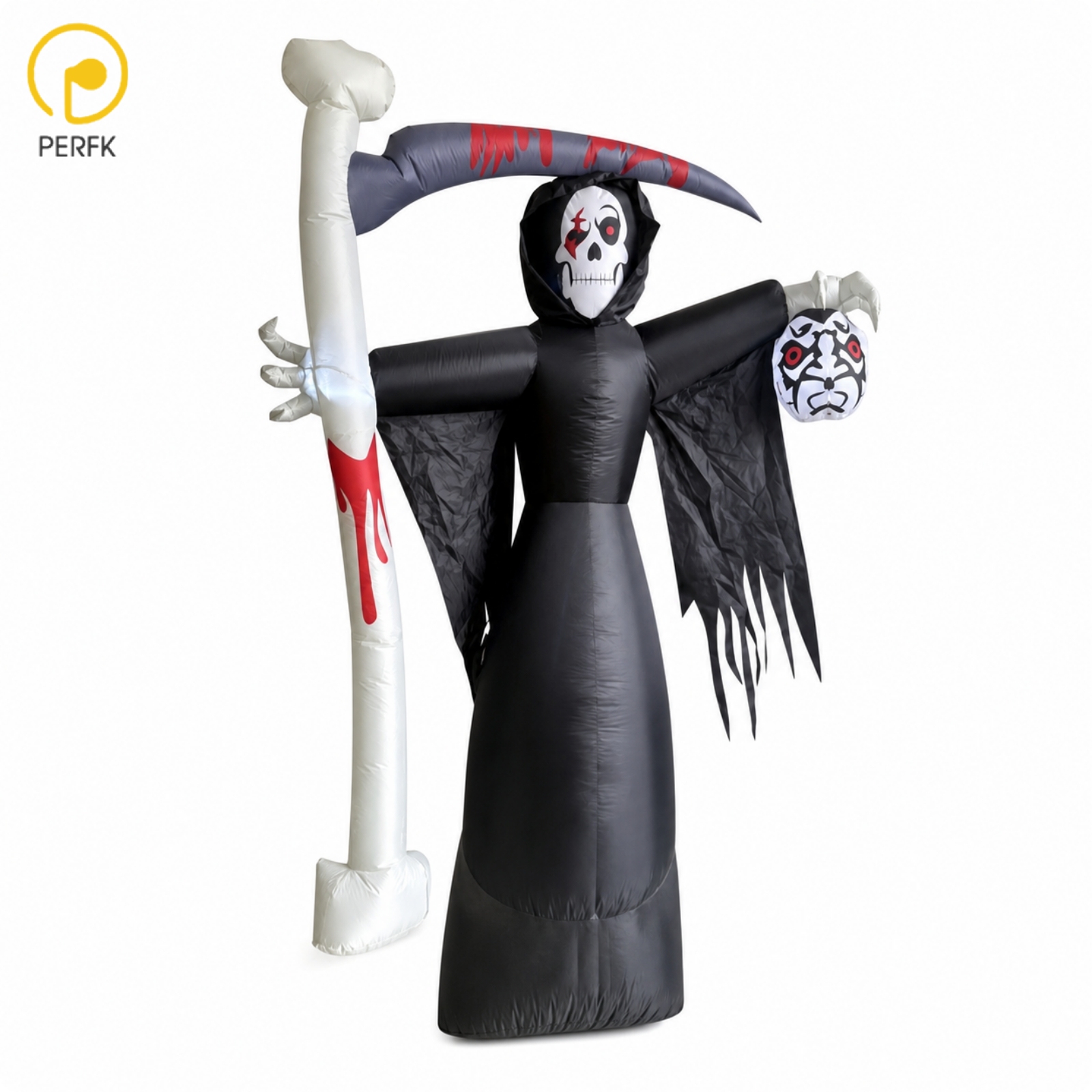 Perfk Spooky Inflatable Grim Reaper with Blade Freestanding Inflatable Grim Reaper Oversized Decoration Creepy for Yard ราคา 7,745 บาท*ส่งฟรี