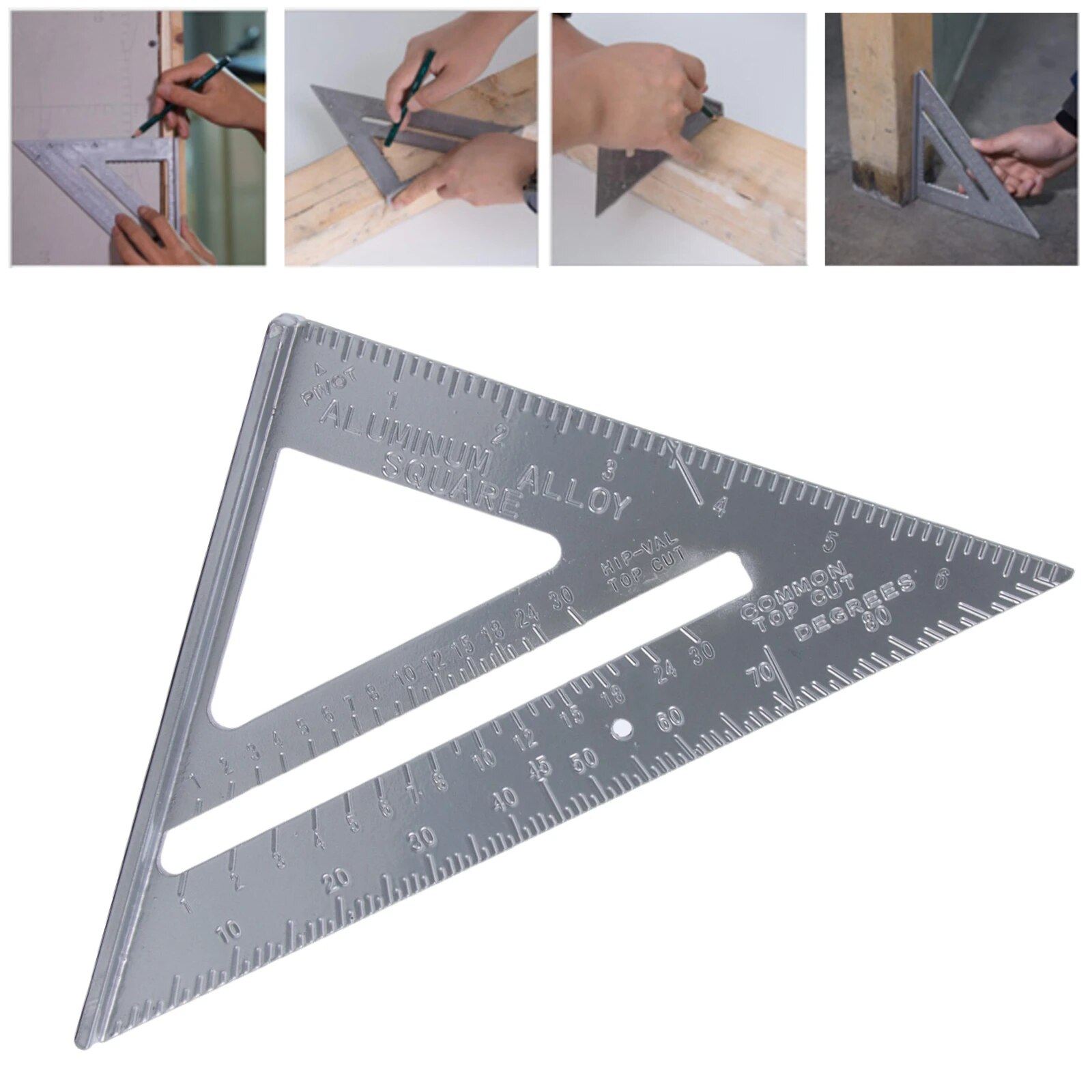 Measuring Gauging Tools 7 '' Carpenter's Angle Construction Angle Measuring Angle Stop Angle Triangle Aluminum Angle Protractors