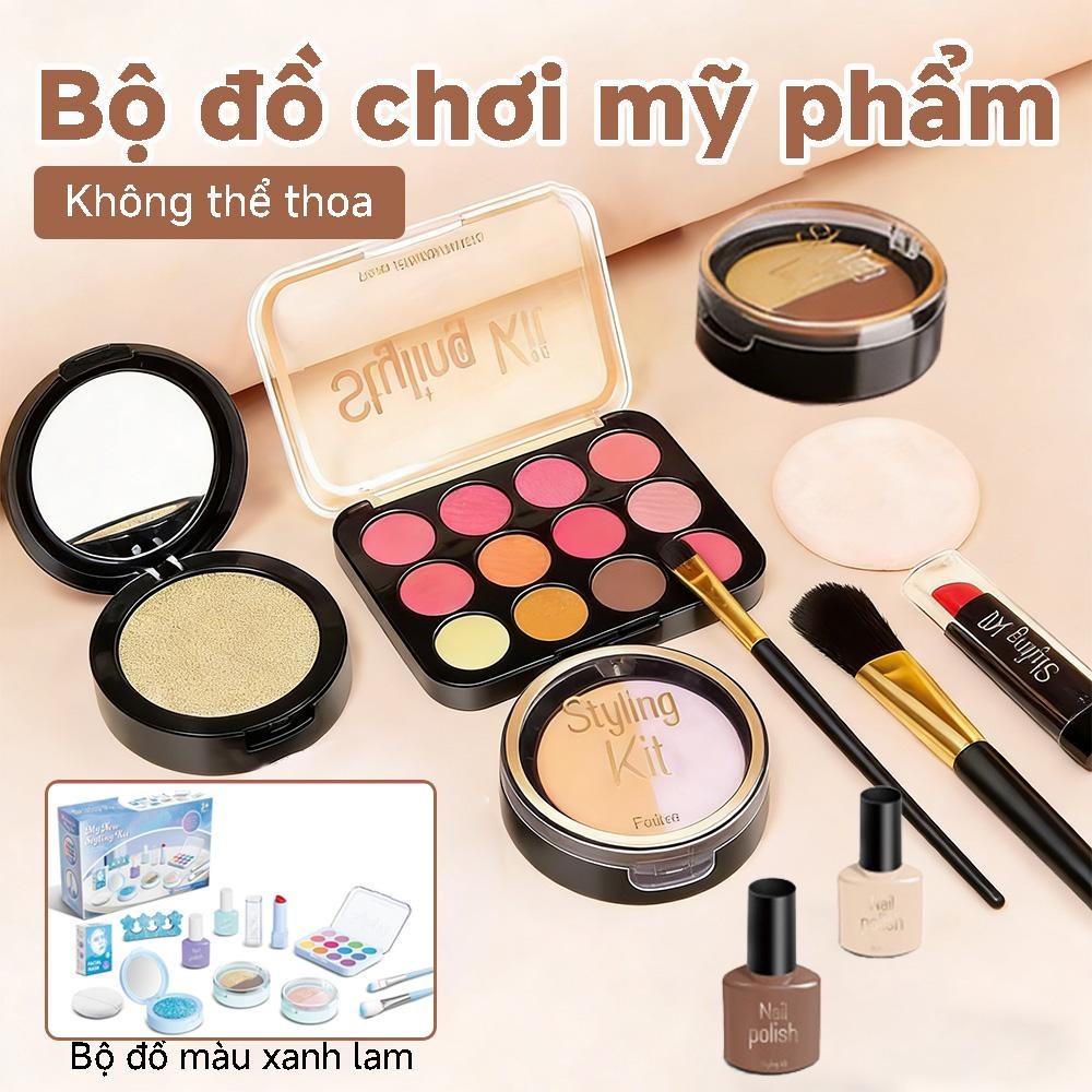 thiết kế siêu chân thực, không chứa mỹ phẩm thật, bé trải nghiệm thẩm mỹ, mô phỏng túi trang điểm, an toàn và thú vị, giúp bé.