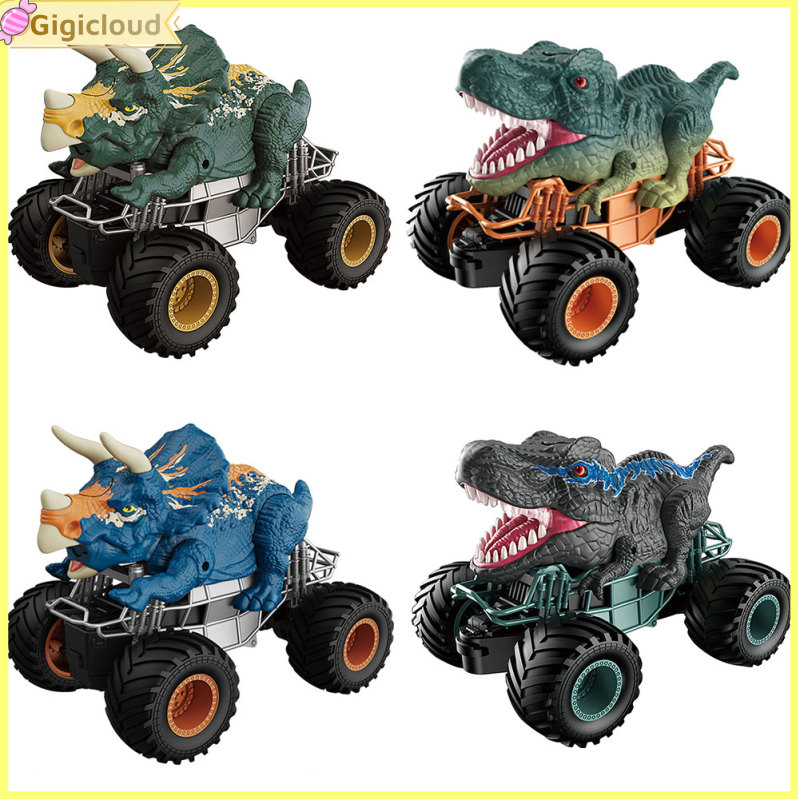 Gigicloud 🎉 Q160 Kids Remote Control Dinosaur Car With Light Spray 2.4 GHz Rechargeable Rc Stunt Off-road Vehicle Toys For Kids Birthday Gifts ราคา 446 บาท*ส่งฟรี