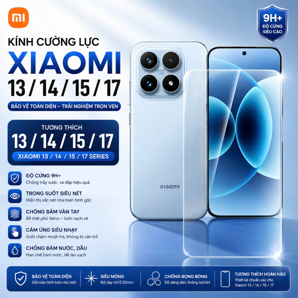 Kính Cường Lực Xiaomi 15 14 13 17 ULTRA 17/ 17 MAX 17 PRO 17 PROMAX Xiaomi 15T 15T Pro/ 17T 17T PRO/ 14T 14T Pro 13T Pro