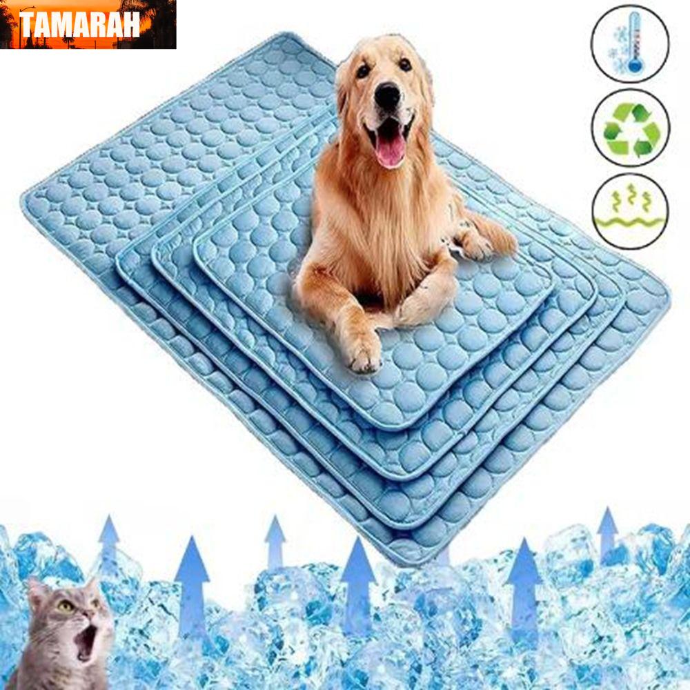 TAMARAH Chống cắn Đệm đá cho thú cưng Không trượt Thoáng khí Đệm ngủ cho thú cưng Thực tế Tản nhiệt nhanh Thảm làm mát cho chó dành cho chó mèo