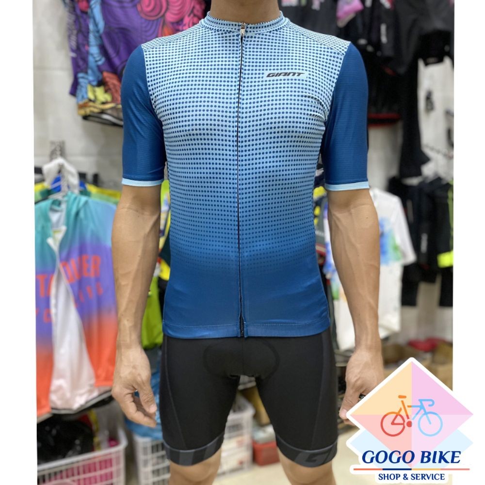 [GoGo Bike] Bộ quần áo thể thao đi xe đạp GIANT - XANH DƯƠNG