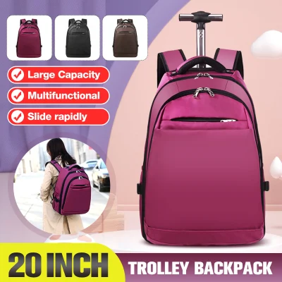 20 inch Wheeled Laptop Trolley Boarding Suitcase Luggage Backpack Rucksack Bags Student