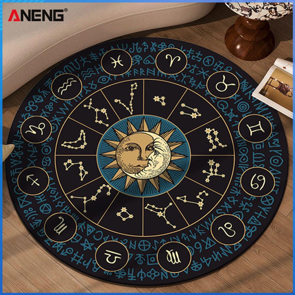 【Aneng】đồ ăn ngoài trời cổ điển 12 Chòm Sao cắm trại thảm chống trượt thảm dã ngoại cho vườn và nhà