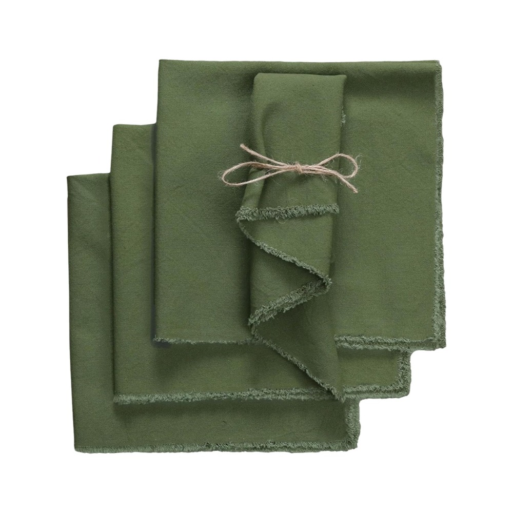 ECOCOKU 4PCS Mềm mại Khăn ăn vải lanh cotton Phong cách mộc mạc Thân thiện với môi trường Khăn ăn vải Tấm cách nhiệt Trang trí Trang trí bàn bằng vải lanh Trang trí đám cưới - 6