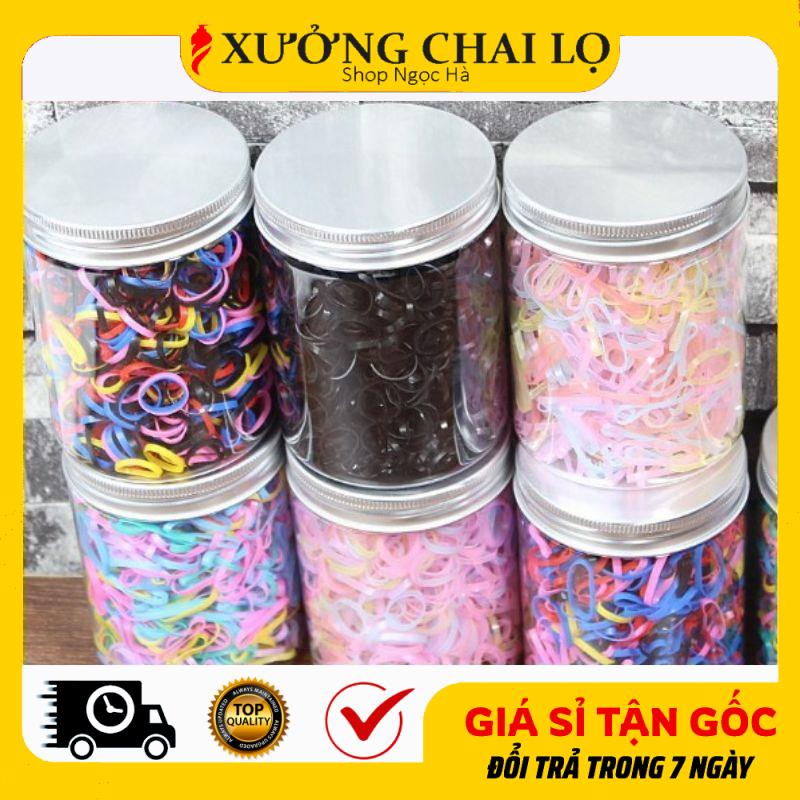 Chun Buộc Tóc SIÊU RẺ Hộp thun thái siêu dẻo 500ml cột tóc, phụ kiện du lịch