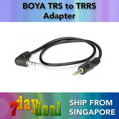 BOYA 3.5mm TRS to TRRS Audio Adapter (Work Like Rode SC7)