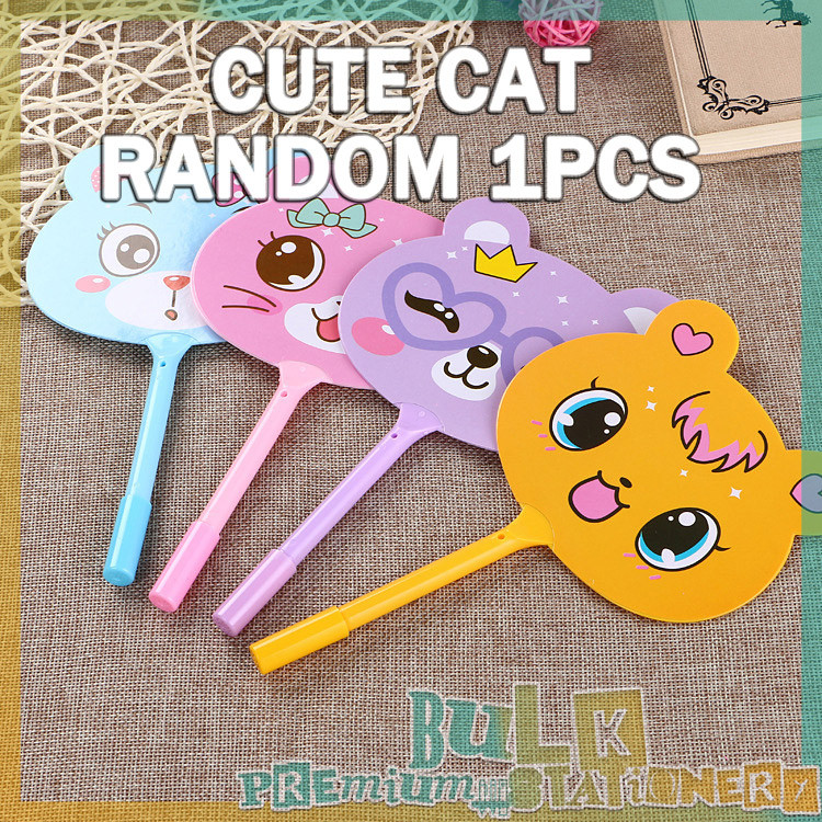 BULK 2in1 Writable Fan Pen Cartoon Creative Cute Ball Pens Ballpoint Pen Students Gifts Stationery