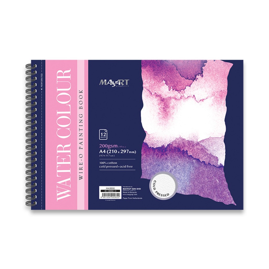 Sổ vẽ, giấy vẽ màu nước maypad a4