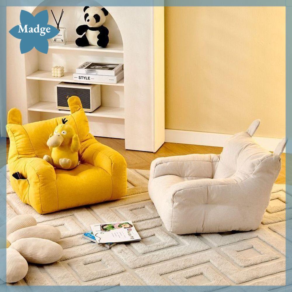 MADGE Thoải mái Ghế Sofa Nhỏ Tiện dụng Mềm mại Ghế Sofa Gấu Trẻ Em Dễ thương cho trẻ em với túi lưu trữ Ghế sofa cotton có thể giặt được Dành cho bé trai và bé gái