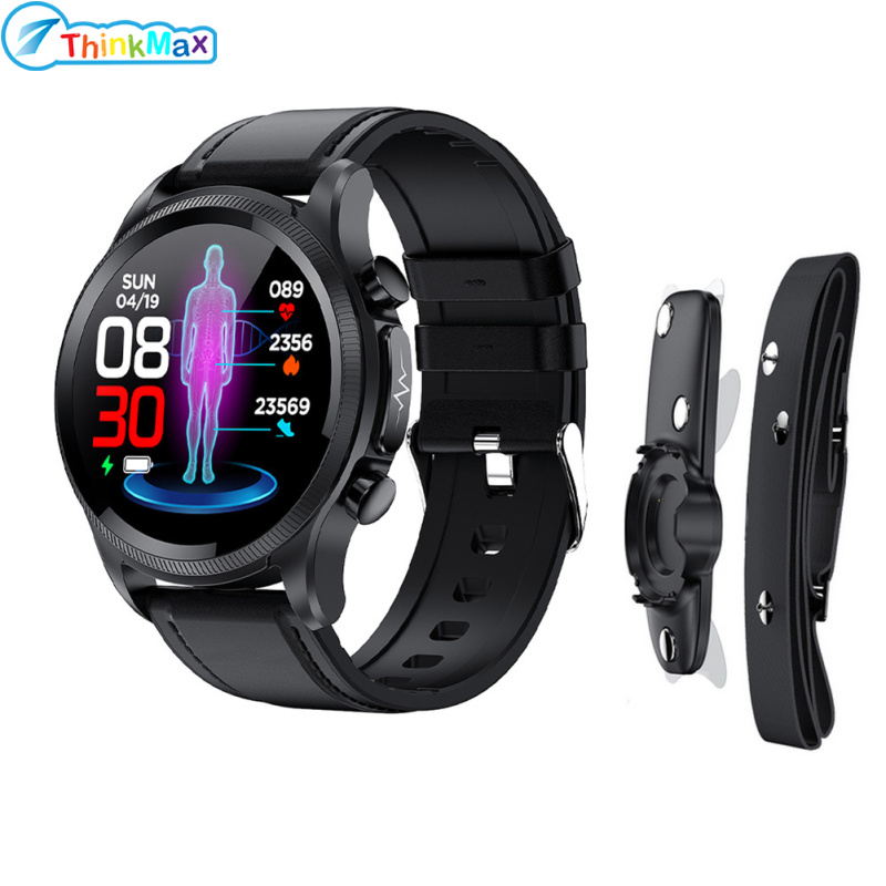 E400 Smart Watch Full Touch Screen Ecg Ppg Body Temperature Blood Oxygen Monitoring Ip68 Waterproof Smartwatch ราคา 1,498 บาท*ส่งฟรี