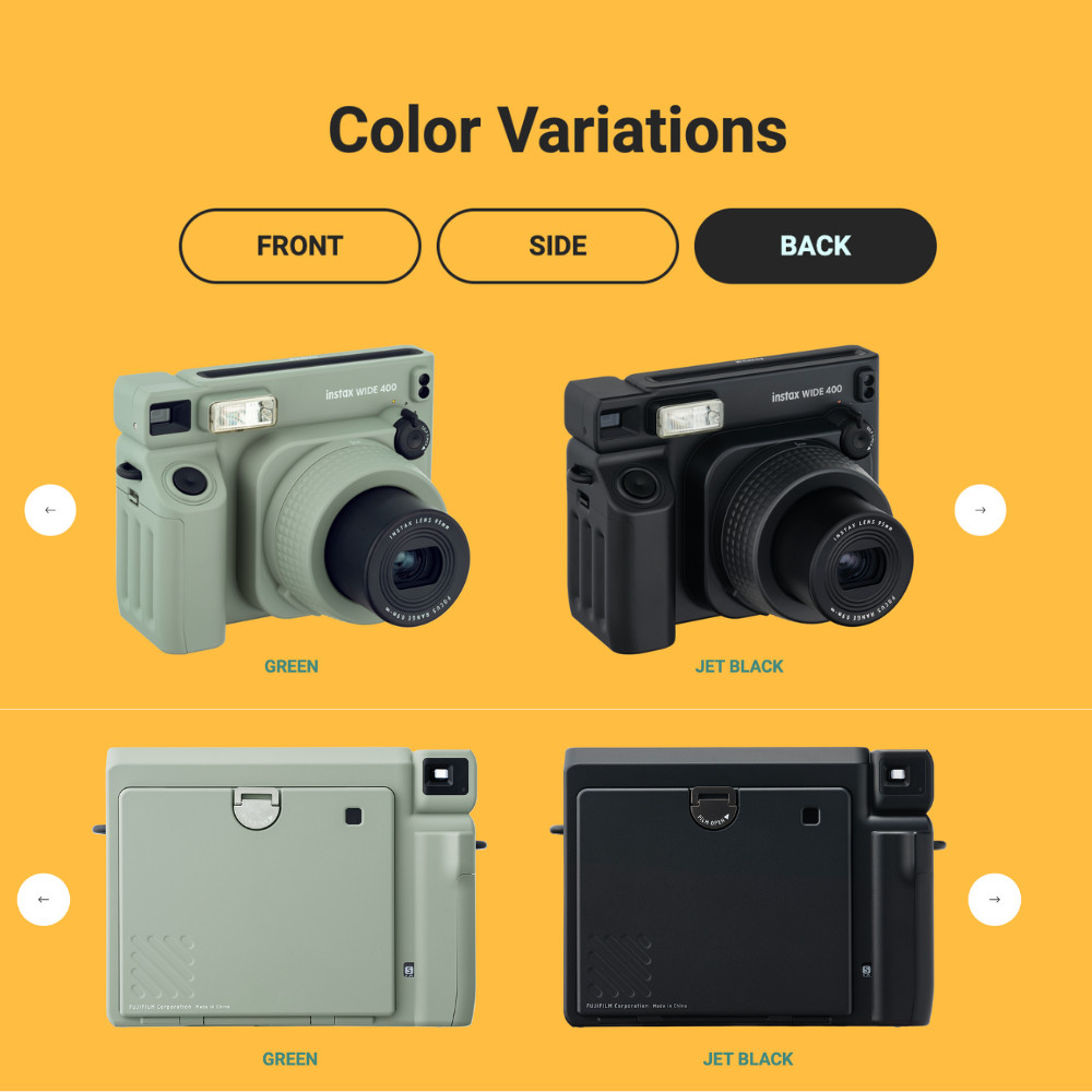 Fujifilm Instax Wide 400 Jet Black / Green Make Room For