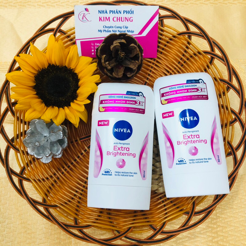 Lăn sáp khử mùi Nivea, lăn ngăn mùi trắng da nữ 40ml