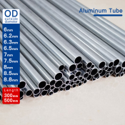 6063 Aluminum Tube, OD 6-8.8mm, Length 300-500mm