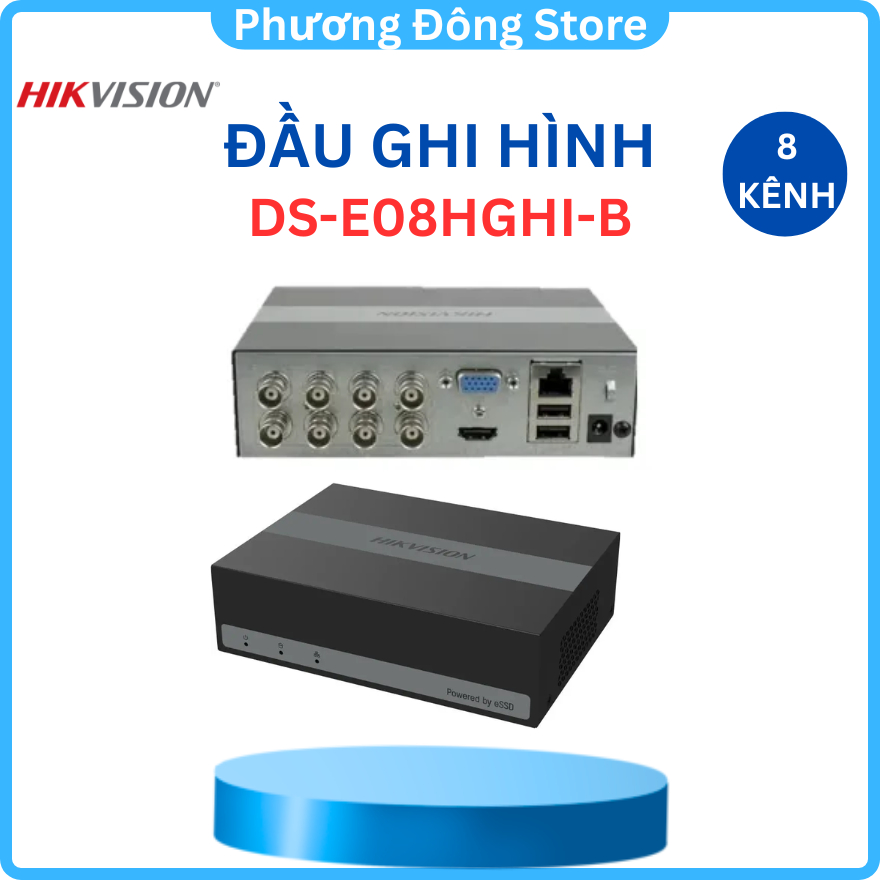 Đầu ghi hình HIKVISION 8 kênh / 4 kênh tích hợp SSD 330GB DS-E08HGHI-B - HÀNG CHÍNH HÃNG