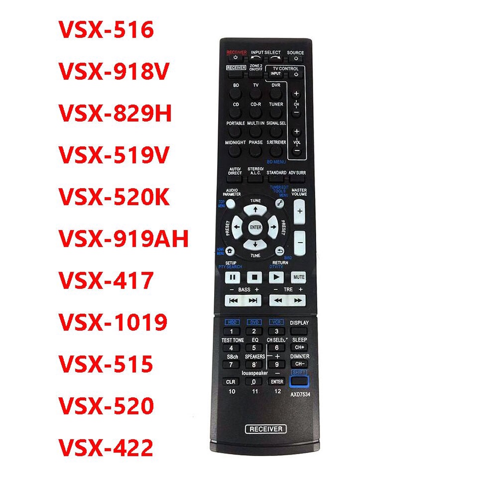 Remplacement de la télécommande Universelle télécommande Intelligente pour Lecteur  DVD pour Pioneer VXX2811 VXX2914 VXX3218 VXX2801 VXX2800 VXX2913 DVD