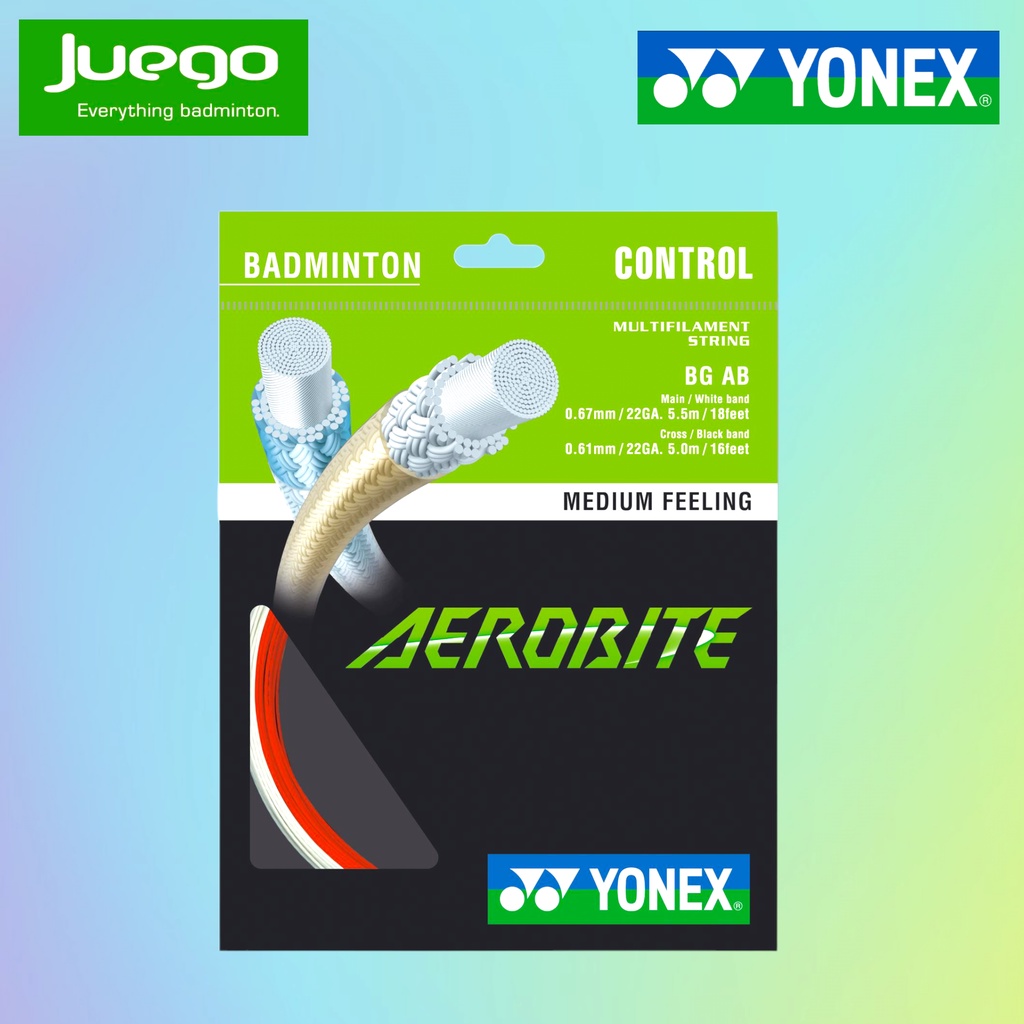 Yonex AEROBITE Badminton Strings White / Blue