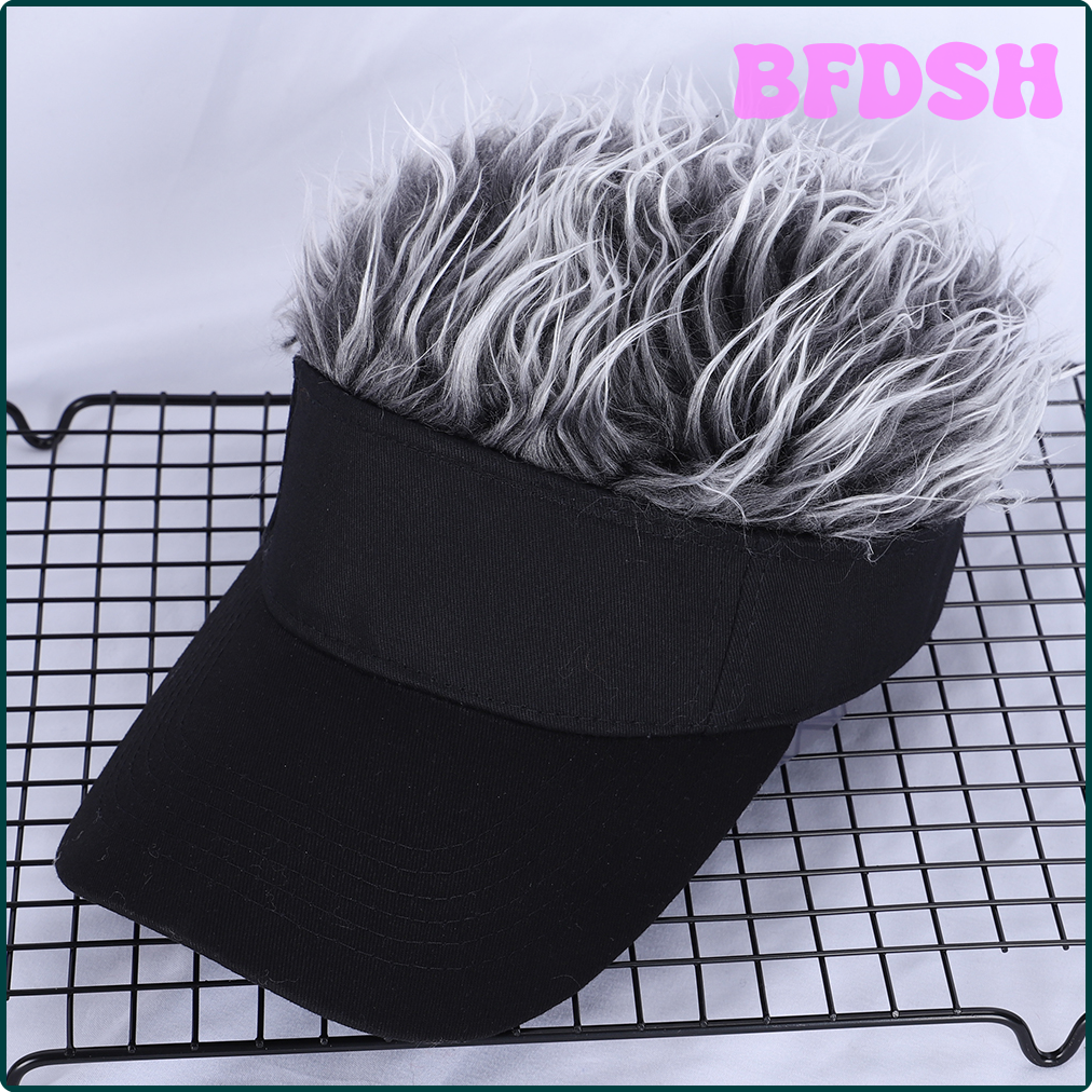 BFDSH Golf Baseball Cap with Fake Flair Hair Cap Sun Visor Fun Toupee Hats Mens Womens Spiked Hairs Wig Hat Moto Gp Baseball Cap ERJAR