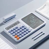 SKISOPGO 2in1 Calculator Writing Tablet Large LCD Display Real-person Voice Colorful Calculator Kids Student