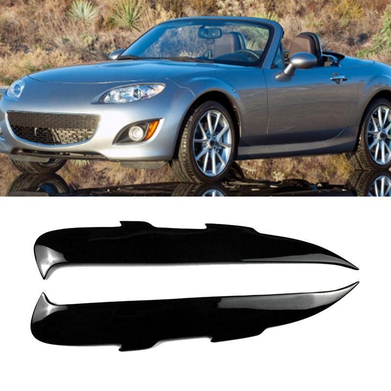 Car Front Headlight Eyebrow Resin Head Light Eyelid Eyebrow for MX-5 Miata MX5 2005-2014