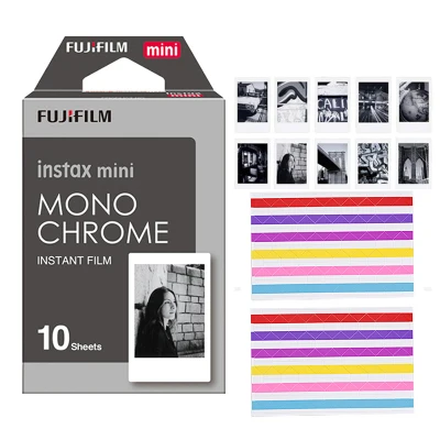 Fujifilm Fuji Mini 10 Monochrome Mono Film For Fujifilm Instax mini 11 7s 8 Plus 9 25 50s 70 90 SP-2 Mini Link Printer Lomo Instant Camera