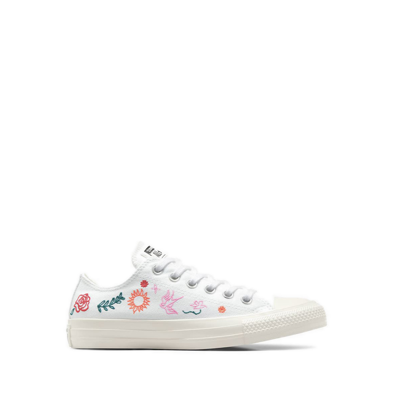 Giày thể thao converse ctas women's - white/dragon scale/red