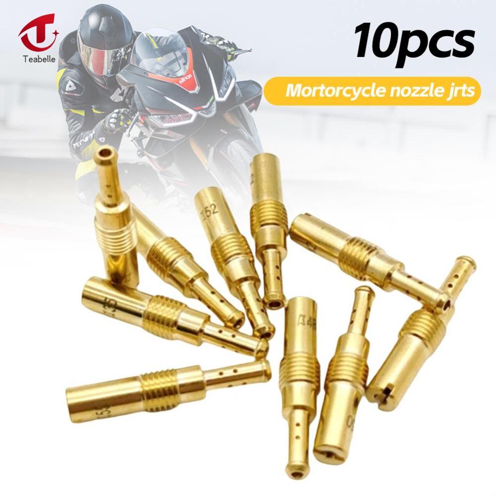 Teabelle 10 cái Bộ chế hòa khí xe máy máy bay phản lực chính máy bay phản lực phi công chậm M5 6mm chủ đề cho pwk keihin OKO CVK Carb Bộ Vòi Phun