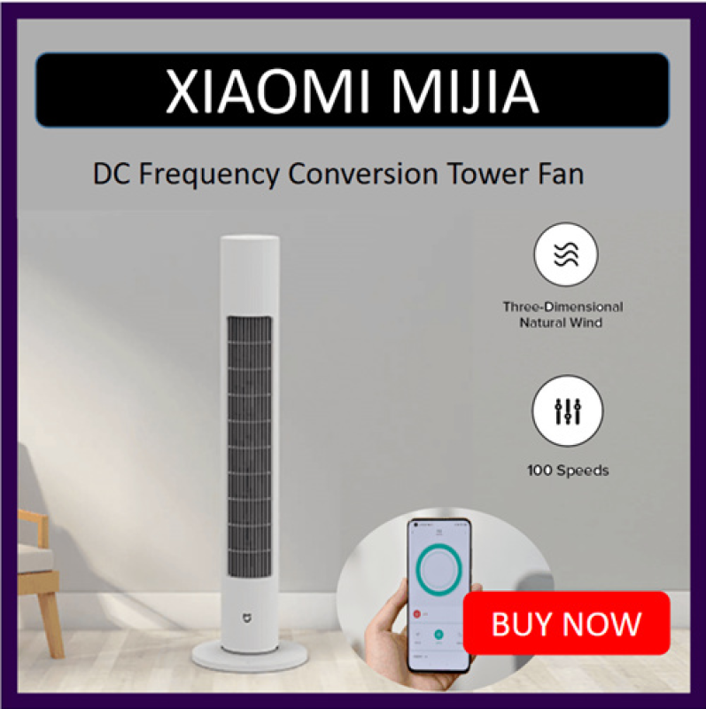 Original Xiaomi Mijia DC Frequency Conversion Tower Fan Summer Cooling Bladeless Air Conditioner Cooler for Smart MI Home Office Singapore