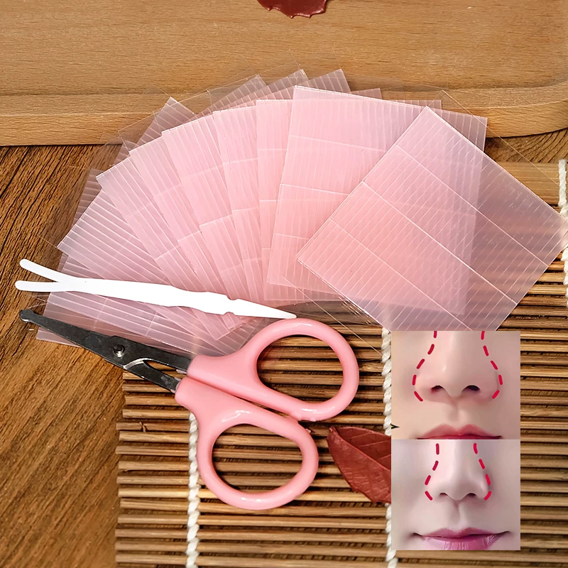 2-Trong-1 Vô Hình Mũi & băng dán mí mắt Sợi Co Giãn Dải Cho Mũi Cánh Shaper mắt hai mí Sáng Tạo dây chun Cho Đảng & trang điểm hàng ngày