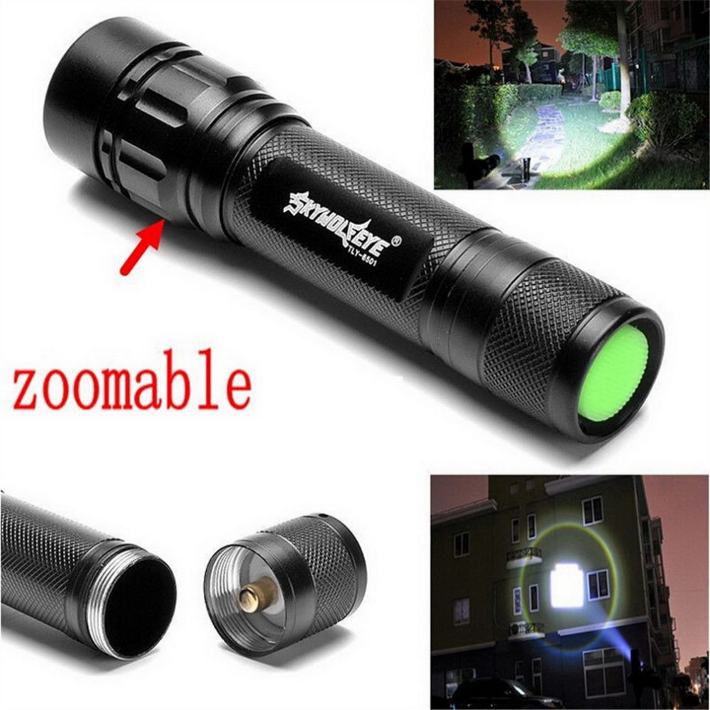 【original】 Skywolfeye Focus 260 Lumens 3 Modes 18650 Q5 Led Powerful Flashlight Lamp Vej93 P30