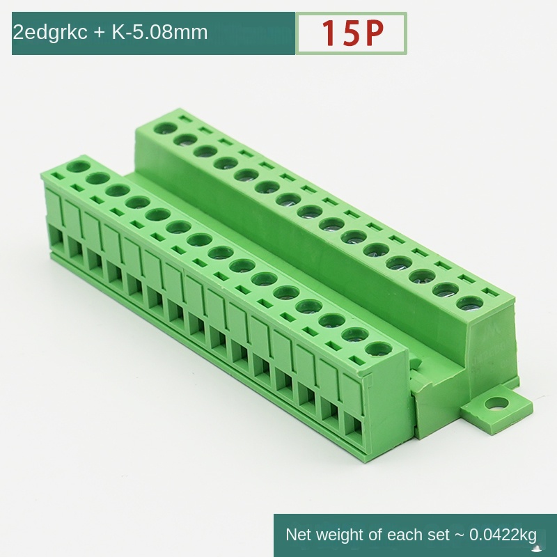 [2EDGRKC-5.08] Đầu Nối Dây Không Hàn 15R - Ổ Cắm Khóa Bảng Zhixing | 2-24P 5.08mm 300V 10A | Tự Động Hóa & Điện Tử