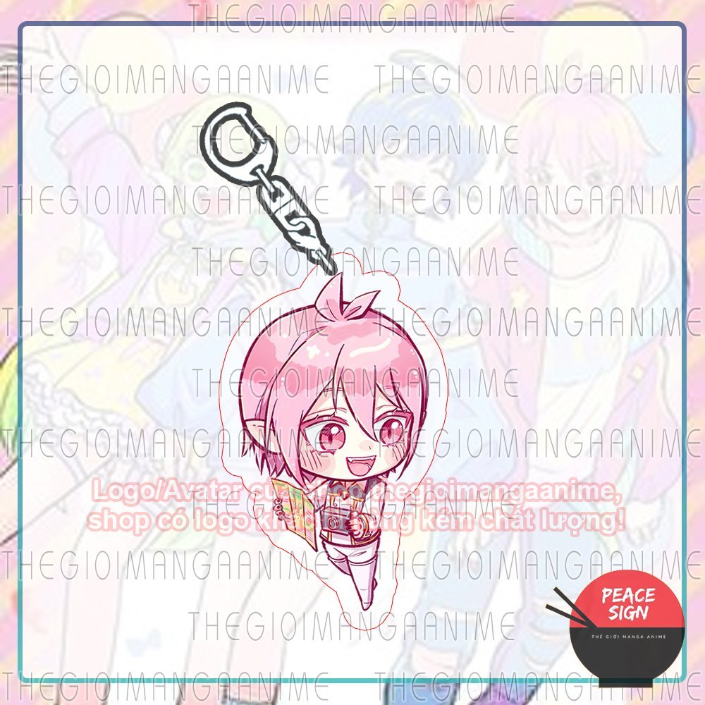 Móc khóa IRUMA GIÁ ĐÁO ver ĐI Mairimashita! Iruma-kun anime chibi mica trong acrylic xinh xắn