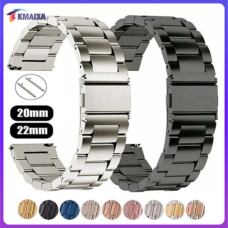  Dây đeo kim loại cho Samsung Galaxy Watch 7 FE 6 5 4 44mm 40mm 6 4 cổ điển 42mm 46mm 43mm 47mm 20mm 22mm tháo nhanh Vòng đeo thép không gỉ Dây đeo đồng hồ thông minh tali Jam tangan cho đồng hồ Huawei GT 5 42 46mm Redmi xem 5 hoạt động Amazfit Garmin aolo 