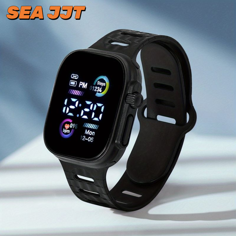 Sea Jjt Fashion Smartwatch for Men and Women with Heart Rate Monitoring and Night Lighting Functions. ราคา 28 บาท*ส่งฟรี