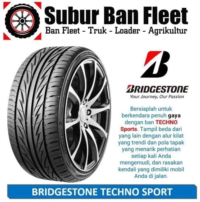 BRIDGESTONE TECHNO SPORT 195/55 R16 BAN MOBIL PROTON PREVE SUZUKI BALENO HATCHBACK NEW TOYOTA ALTIS NEW Harga 940,000 rupiah*Gratis Ongkir