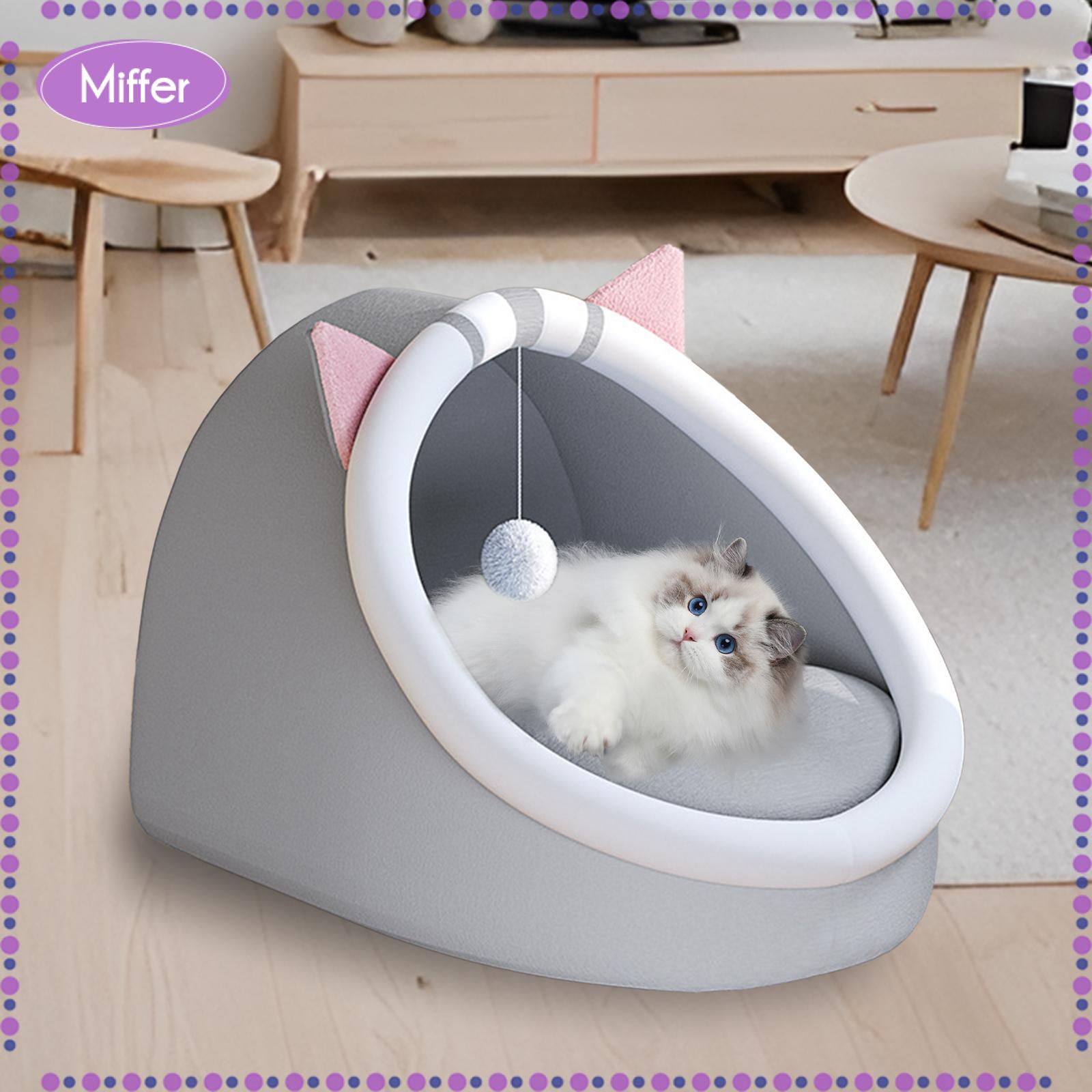Miffer Cat Bed Puppy Kennel Self Warming Cute Portable Dog Beds Dog House Anti Slip Cushion with Ball Toy Warm Nest for Indoor Cats Giá 273,000 Đồng*Miễn phí vận chuyển