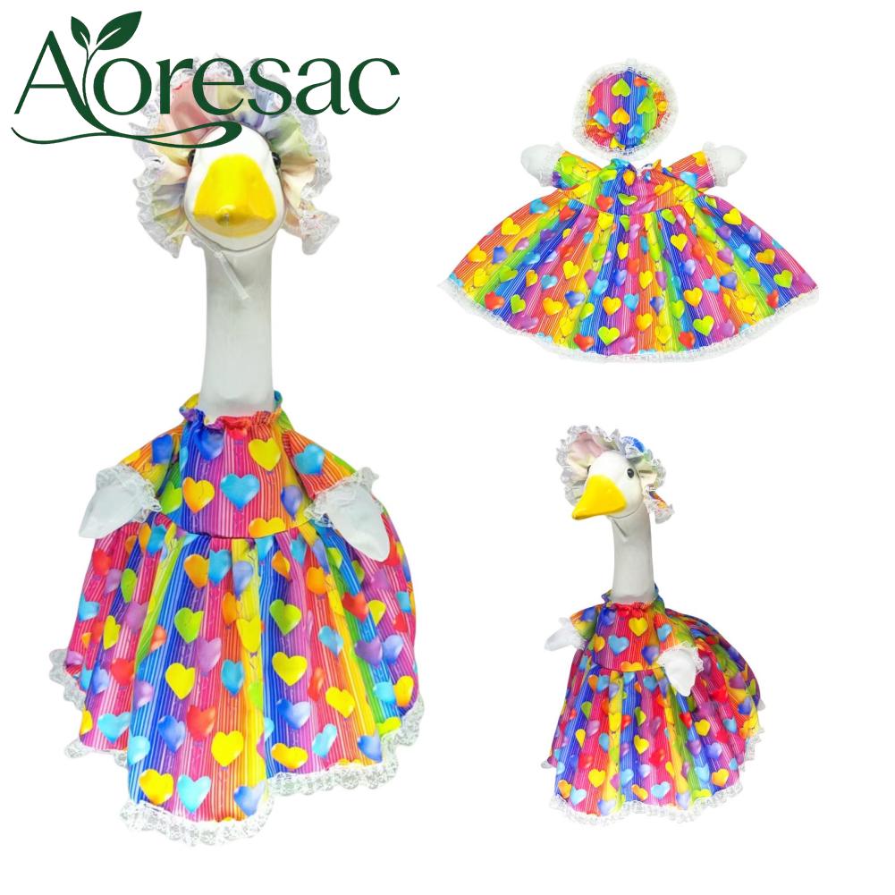 Aoresac ฤดูร้อน Porch Goose ชุดน่ารักจุดน่ารักและสนุก Porch Goose เสื้อผ้าเครื่องแต่งกายสำหรับลานกลางแจ้งสนามหญ้าสวน Patio Decor ราคา 733 บาท*ส่งฟรี