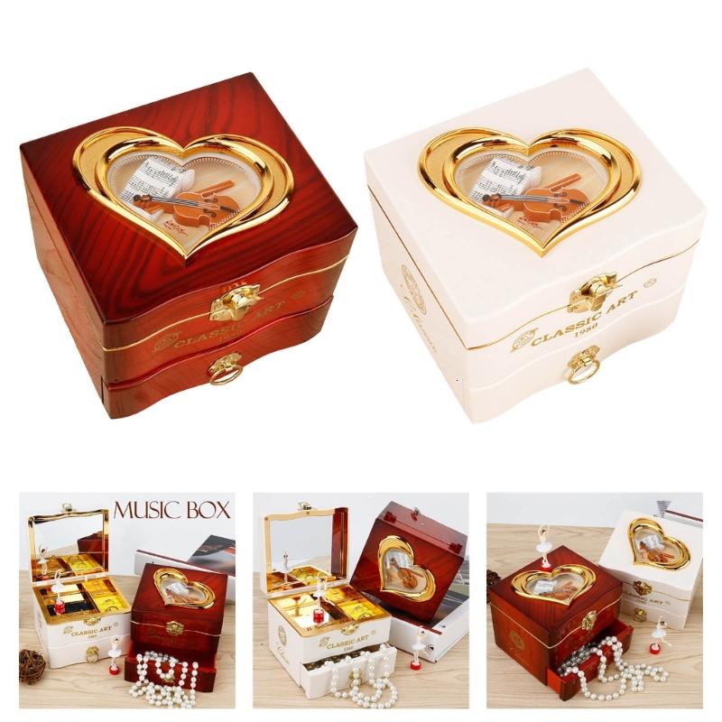 Hộp nhạc với thiết kế xoay thanh lịch ABS kim loại gió lên hộp âm nhạc để thư giãn & sử dụng trang trí