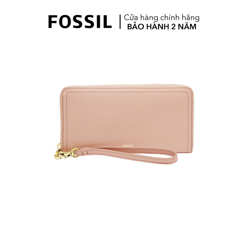Ví da nữ da thật fossil logan sl7831656 - màu hồng